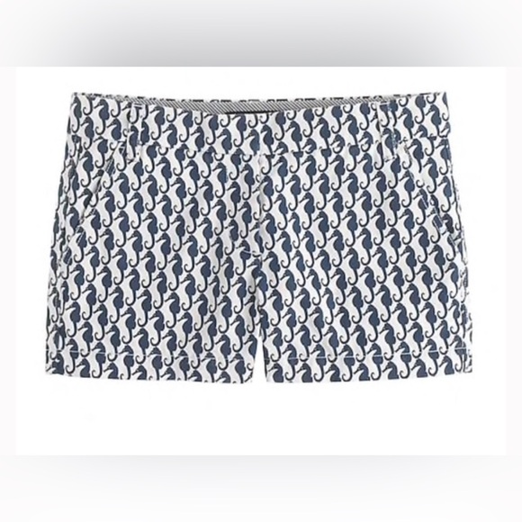 J. Crew Chino Short in Seahorse size 6 blue and white - Picture 2 of 10